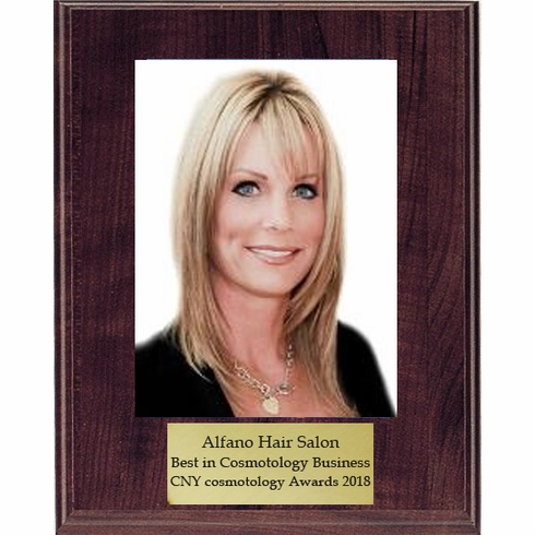 8 X 10 INCH PHOTO PLAQUE WALNUT FINISH HOLDS 5X7 PHOTO