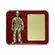 8 x 10 Inch Piano Finish Rosewood Fire Fighter Plaque with Electroplated Brass Figure & Matte Gold Engraving Plate