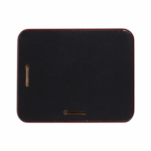 8 x 10 Inch Piano Finish Rosewood Fire Fighter Plaque with Electroplated Brass Figure & Matte Gold Engraving Plate