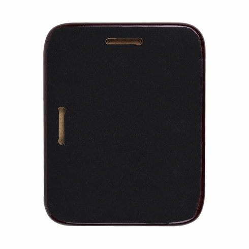 8 x 10 Inch Piano Finish Rosewood Plaque With Blue Screened Plate