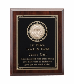 8 X 10 INCH PLAQUE WITH BLACK AND GOLD PLATE TAKES INSERT
