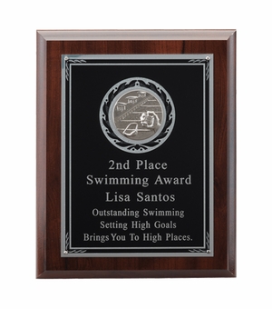 8 X 10 INCH PLAQUE WITH BLACK AND SILVER PLATE TAKES INSERT