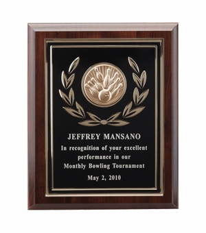 8 X 10 INCH PLAQUE WITH BLACK PLATE TAKES INSERT