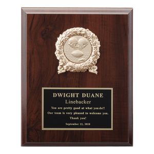 8 X 10 INCH PLAQUE WITH BLACK PLATE TAKES INSERT