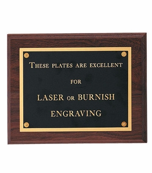 8 X 10 INCH PLAQUE WITH BLACK SCREENED PLATE