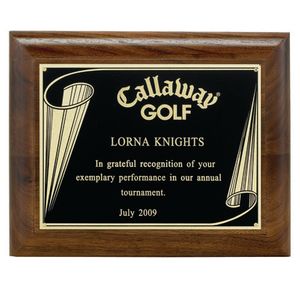 8 X 10 INCH PLAQUE WITH BLACK SCREENED PLATE