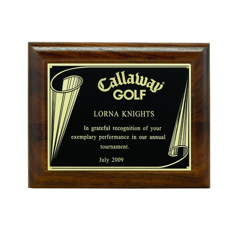 8 X 10 INCH PLAQUE WITH BLACK SCREENED PLATE