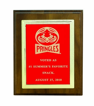 8 X 10 INCH PLAQUE WITH EMBOSSED FRAME AND SCREENED PLATE - COLOR OPTIONS