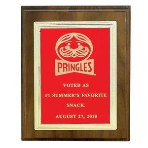 8 X 10 INCH PLAQUE WITH EMBOSSED FRAME AND SCREENED PLATE - COLOR OPTIONS