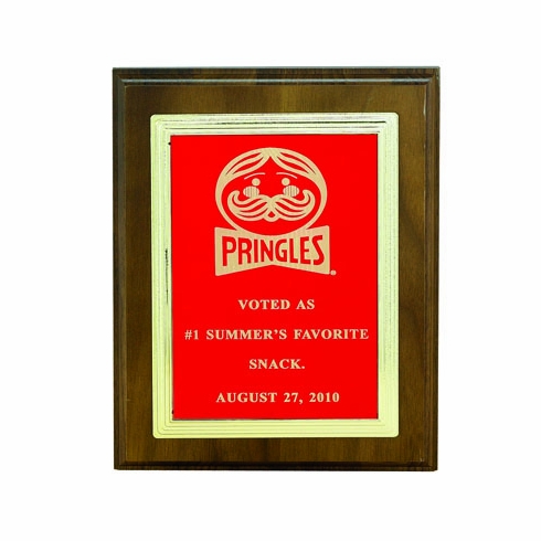 8 X 10 INCH PLAQUE WITH EMBOSSED FRAME AND SCREENED PLATE - COLOR OPTIONS