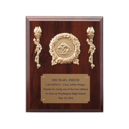 8 X 10 INCH PLAQUE WITH GOLD PLATE TAKES INSERT