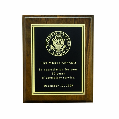 8 X 10 INCH PLAQUE WITH SCREENED FROSTED PLATE - COLOR OPTIONS