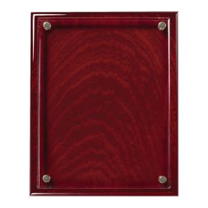 8 x 10 INCH ROSEWOOD PIANO FINISH FLOATING ACRYLIC PLAQUE