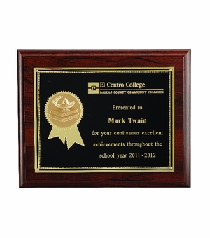 8 X 10 INCH WALNUT FINISH PLAQUE TAKES INSERT