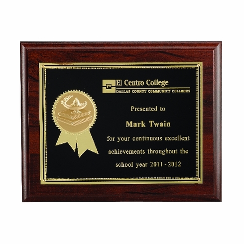 8 X 10 INCH WALNUT FINISH PLAQUE TAKES INSERT