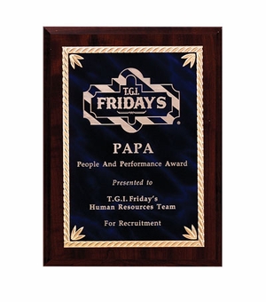 8 X 10 WALNUT FRAME PLAQUE