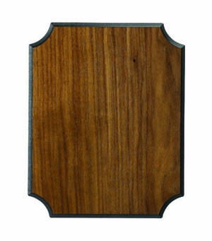 8 X 10 WALNUT VENEER PLAQUE, BLACK BEVEL