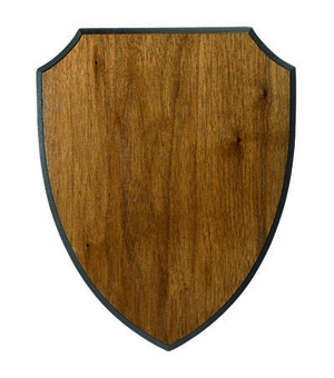 8 X 10 WALNUT VENEER SHIELD PLAQUE