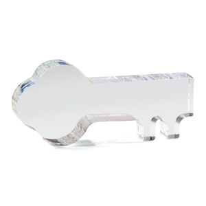 8 x 3-3/4 INCH OPTICAL CRYSTAL KEY AWARD
