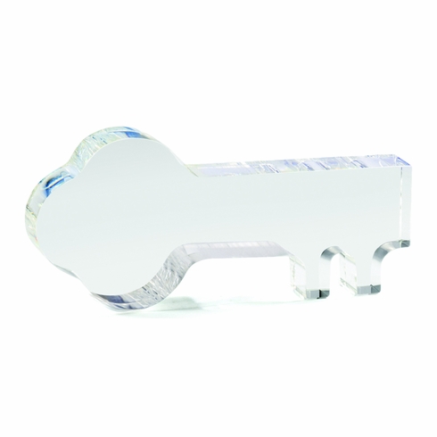 8 x 3-3/4 INCH OPTICAL CRYSTAL KEY AWARD