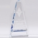 8 x 4 INCH OPTICAL CRYSTAL MONOLITH TOWER AWARD WITH BLUE ACCENTS