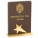  8 x 5-1/2 INCH BROWN LEATHERETTE STAR TROPHY ON METAL BASE