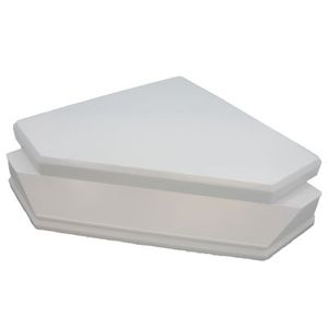 8 X 8 X 1-3/8 WHITE PLASTIC BASE AND LID, 2PCS SET