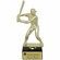 9-1/2 INCH FEMALE BASEBALL FIGURE TROPHY ON BLACK MARBLE BASE