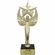  9-1/2 INCH FEMALE VICTORY STAR FIGURE TROPHY ON BLACK MARBLE BASE