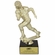 9-1/2 INCH FOOTBALL  FIGURE TROPHY ON BLACK MARBLE BASE
