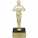 9-1/2 INCH MALE ACHIEVEMENT FIGURE TROPHY ON BLACK MARBLE BASE