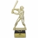 9-1/2 INCH MALE BASEBALL FIGURE TROPHY ON BLACK MARBLE BASE