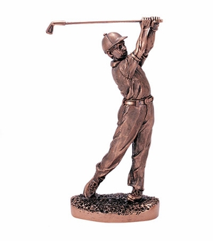 9-1/2 INCH MALE GOLF, ANTIQUE BRONZE
