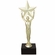  9-1/2 INCH MALE VICTORY STAR FIGURE TROPHY ON BLACK MARBLE BASE