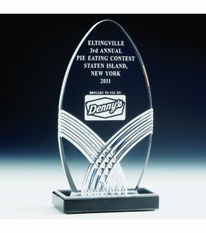9-1/2 INCH OVAL ACRYLIC TROPHY