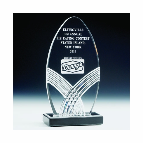 9-1/2 INCH OVAL ACRYLIC TROPHY