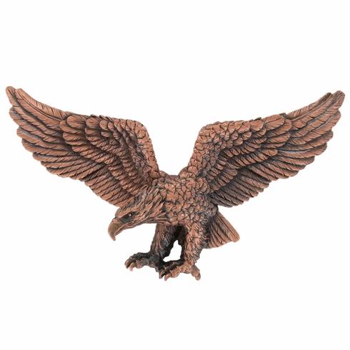 9-1/2 x 4 INCH EAGLE PLAQUE MOUNT,  ANTIQUE COPPER