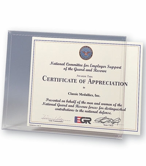 9-1/2X11-3/4 CERTIFICATE HOLDER