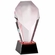9-1/4 x 4 OPTICAL RED TINT CRYSTAL SLANTED TOWER AWARD ON BLACK BASE