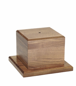 9-1/4 X 9-1/4 X 3/4 INCH GENUINE HAND RUBBED AMERICAN WALNUT BASE