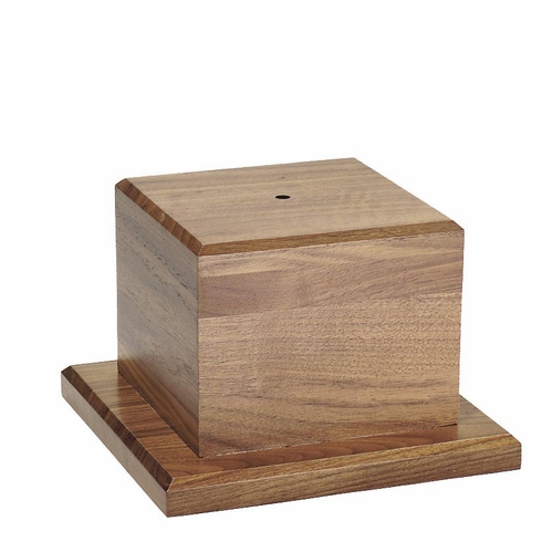 9-1/4 X 9-1/4 X 3/4 INCH GENUINE HAND RUBBED AMERICAN WALNUT BASE