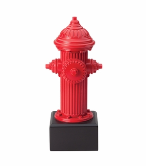 9"-3/4" RESIN FIRE HYDRANT TROPHY WITH MATTE GOLD PLATE