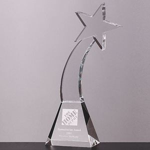 9-3/4 X 4-1/2 INCH OPTICAL CRYSTAL SHOOTING STAR