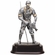 9 INCH ANTIQUE SILVER AND GOLD RESIN FISHERMAN TROPHY ON BLACK RESIN BASE