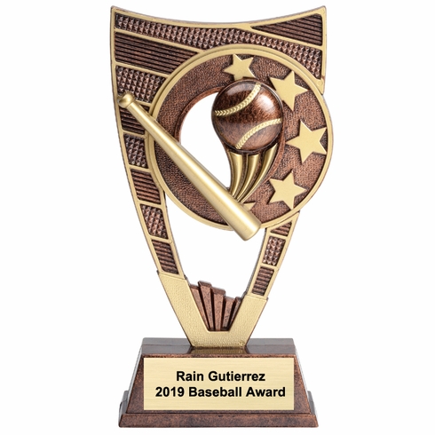 9 INCH BASEBALL SPORT THEME TROPHY WITH WEIGHTED PLASTIC