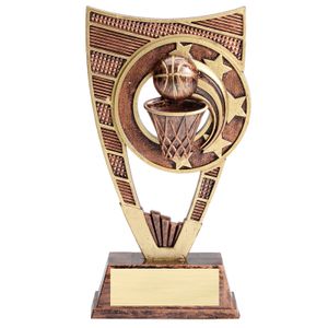 9 INCH BASKETBALL SPORT THEME TROPHY WITH WEIGHTED PLASTIC