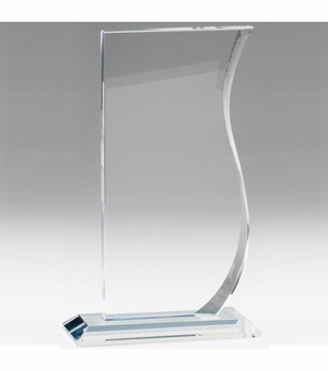 9 INCH CRYSTAL WAVE SHAPE AWARD