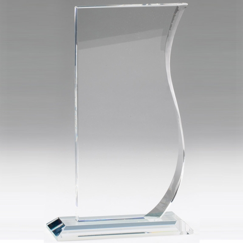 9 INCH CRYSTAL WAVE SHAPE AWARD