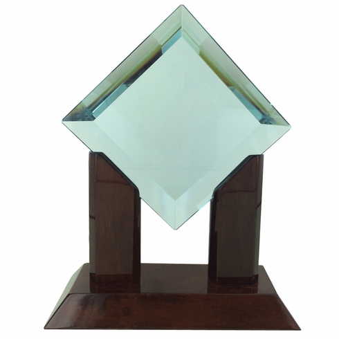9 INCH DIAMOND JADE GLASS AWARD