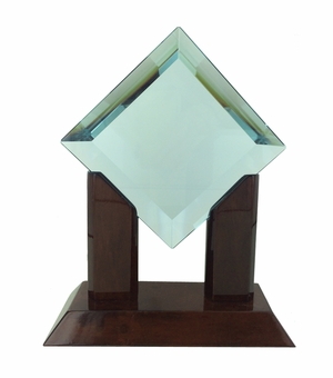 9 INCH DIAMOND JADE GLASS AWARD